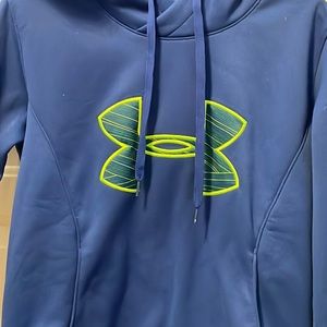 Men’s, size, medium, blue, under armor hoodie.